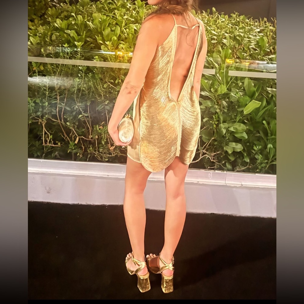 MARA DRESS - LIGHT GOLD - Picture 4 of 8